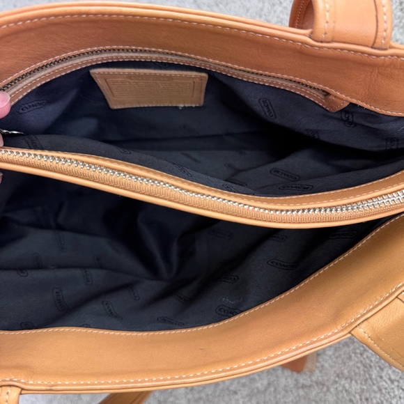 Coach Bleecker Basket Leather Tote Bag Camel - Picture 10 of 15